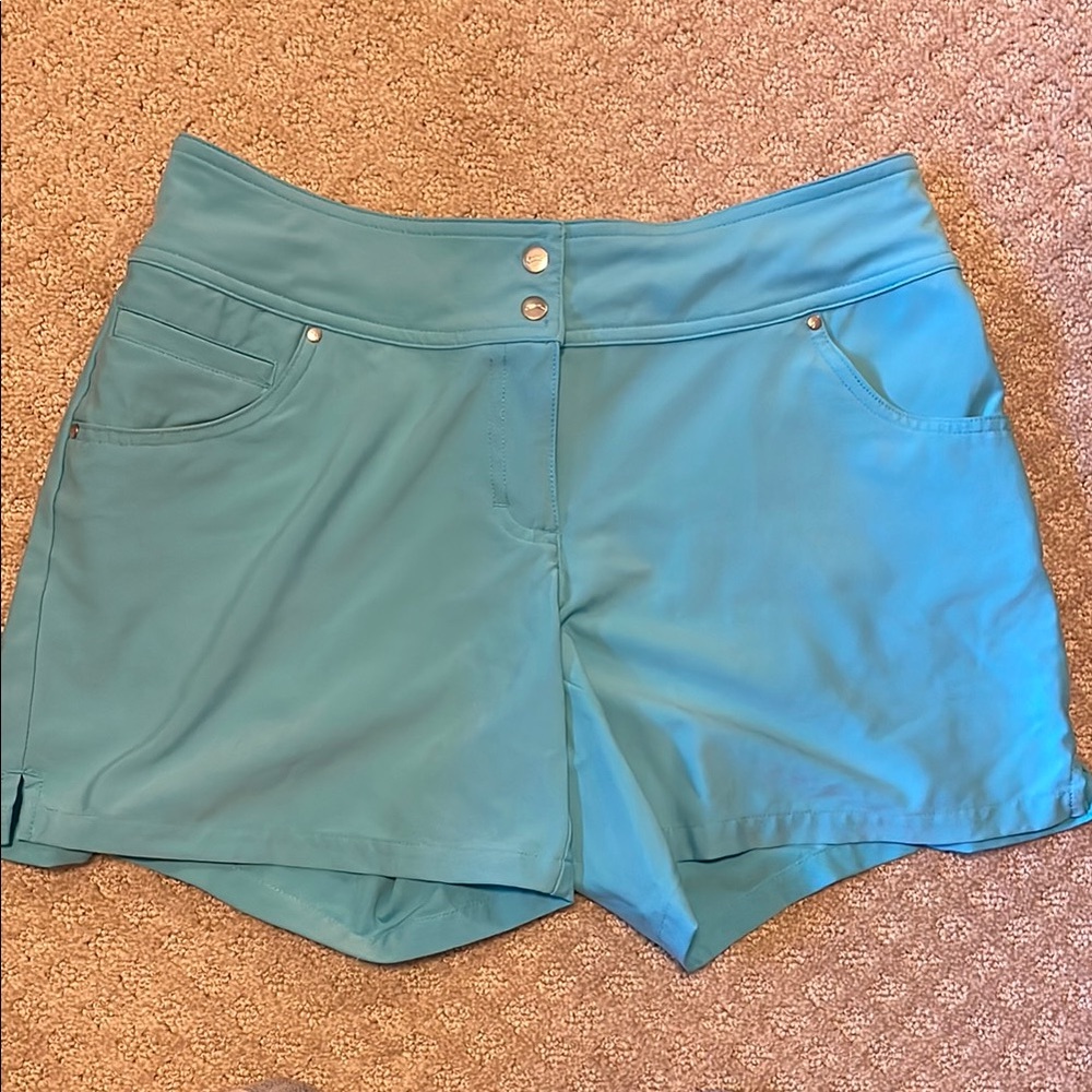 Teal golf shorts
